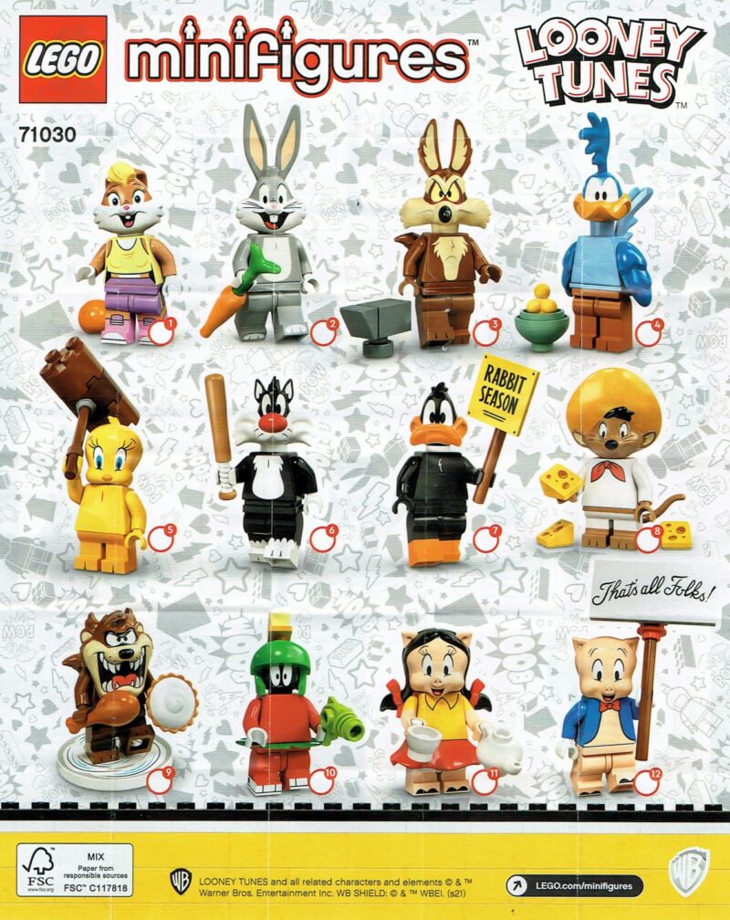 Collection complète Minifigures Looney Tunes™ (71030)