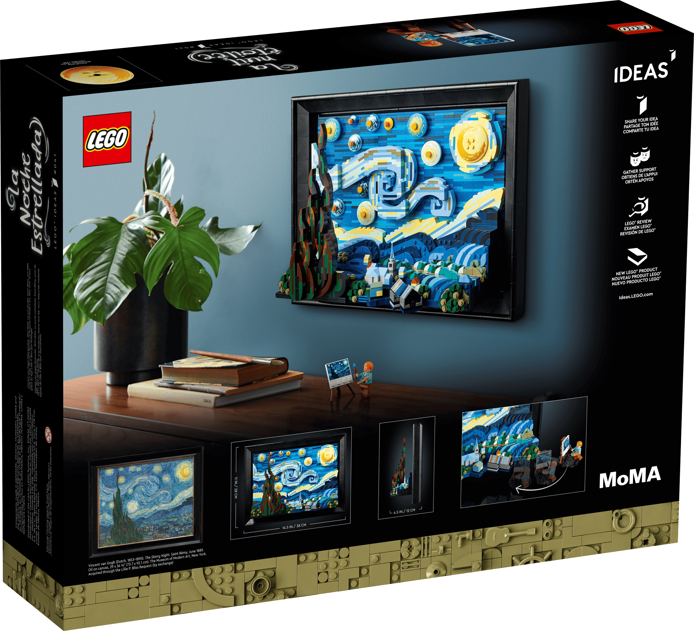 LEGO Ideas 21333 Vincent Van Gogh - La Nuit Étoilée, Reproduction de Tableau  sur Toile - Cdiscount Jeux - Jouets