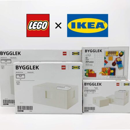 BYGGLEK Boîte IKEA x LEGO® avec couvercle, blanc, 26x18x12 cm