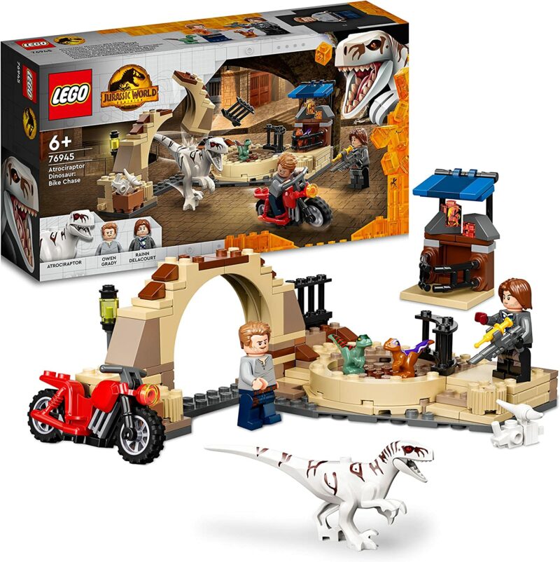 La poursuite en moto de l’Atrociraptor (76945) Toys Puissance 3