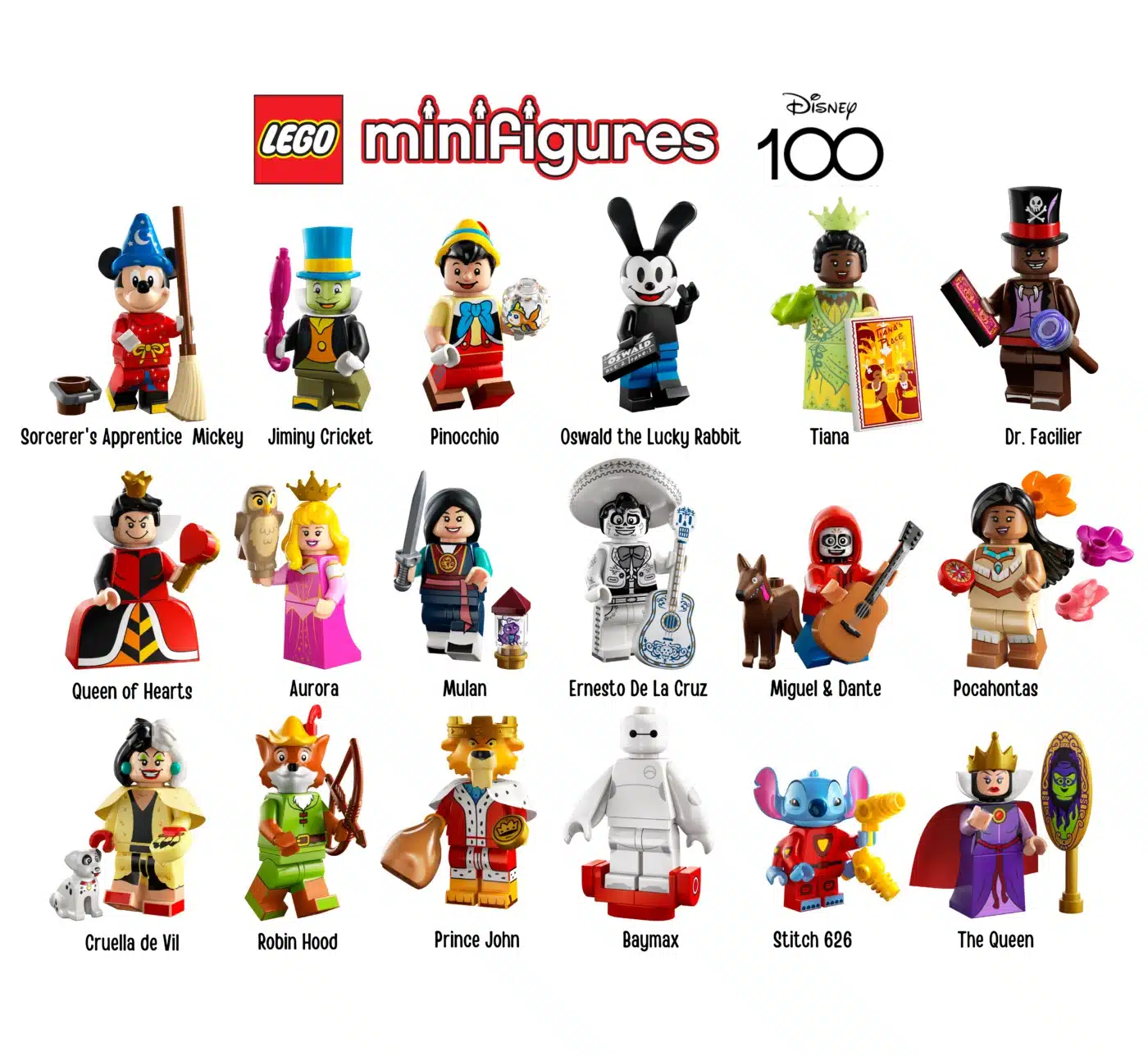 Collection complète Minifigures Disney 100 (71038) Toys Puissance 3