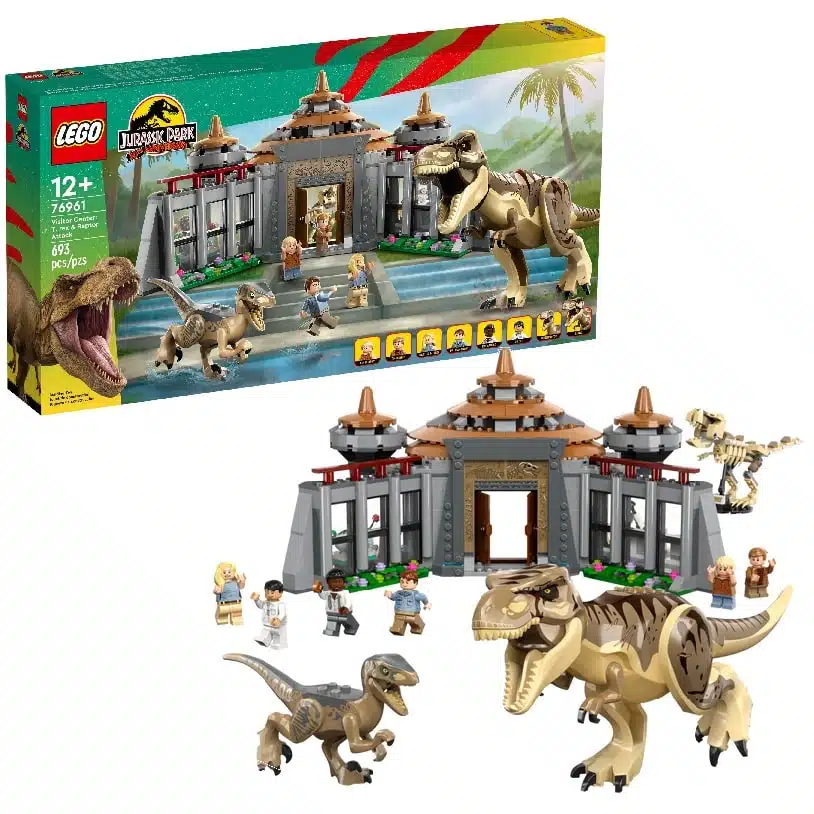 Le centre des visiteurs : l’attaque du T. rex et du vélociraptor (76961) Toys Puissance 3